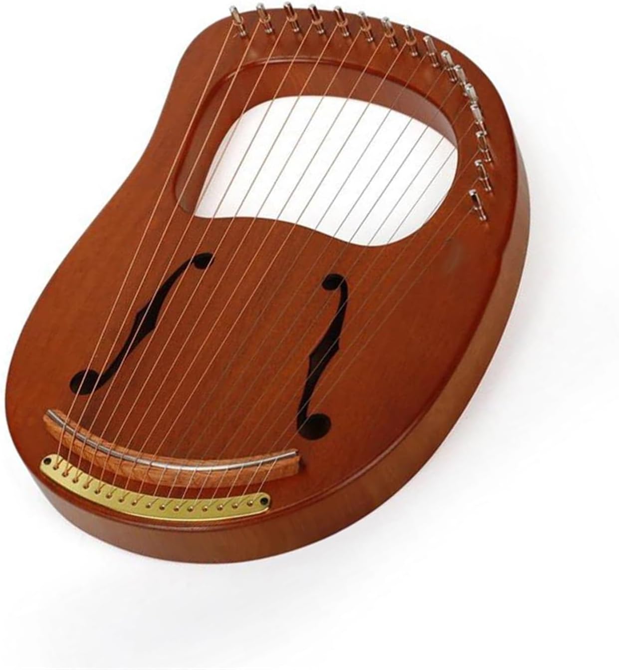Harfe Instrument Single Board 16-String Wooden Lyr Harp Metal Strings Portable Solid Wood String Instruments for Beginners 16B