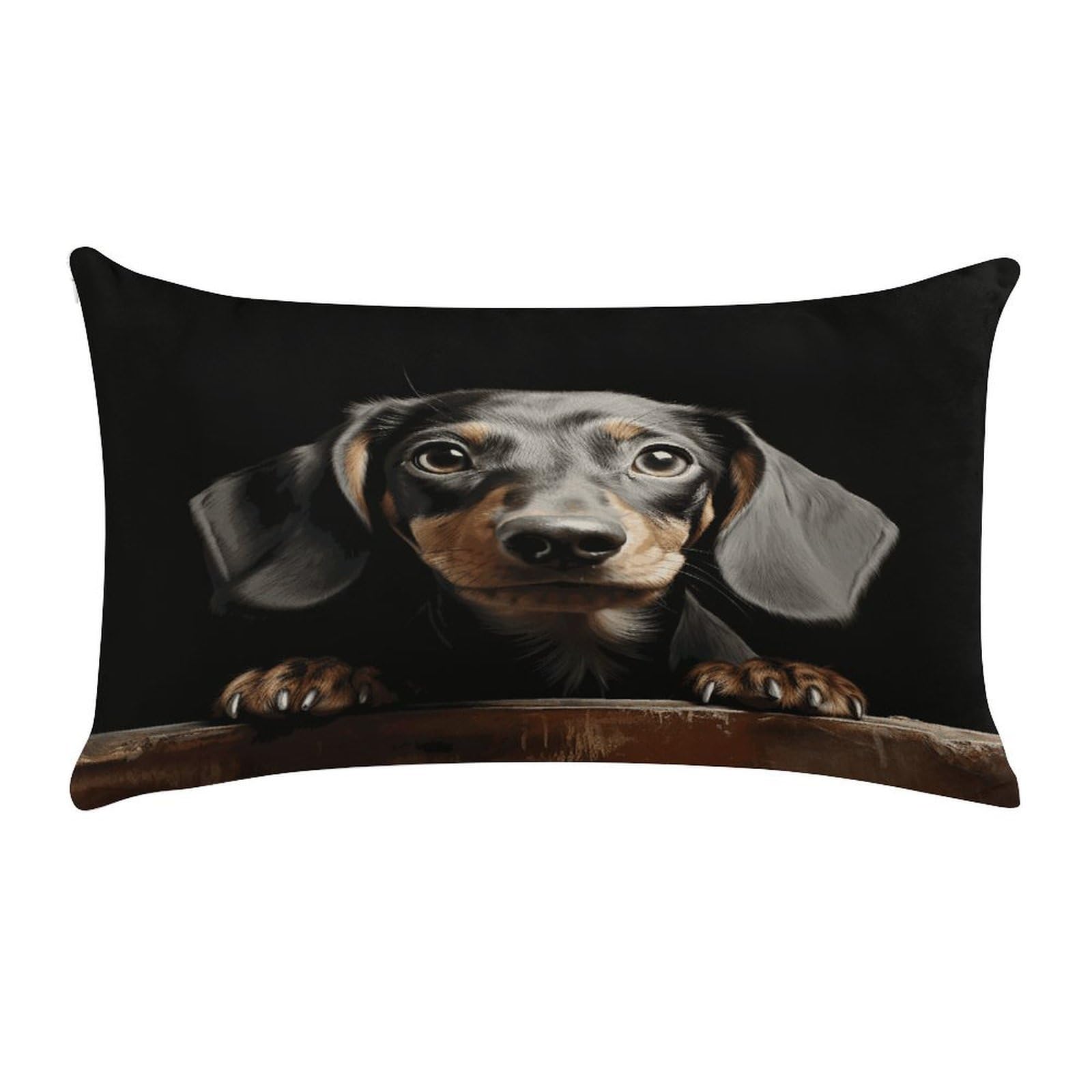 Pad Dachshund Pillow Cover Super Soft Pillowcase Luxury Cozy Fuzzy Velvet Pillow Shams Breathable Standard Pillow Cases with Zipper Wrinkle-Free Pillow Cover 12 "×20 "