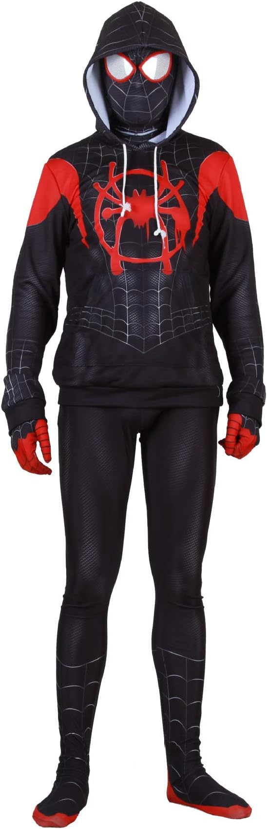 Spider-Man Into the Spider-Verse Miles Morales Hoodie Jacket Halloween Cosplay Costume