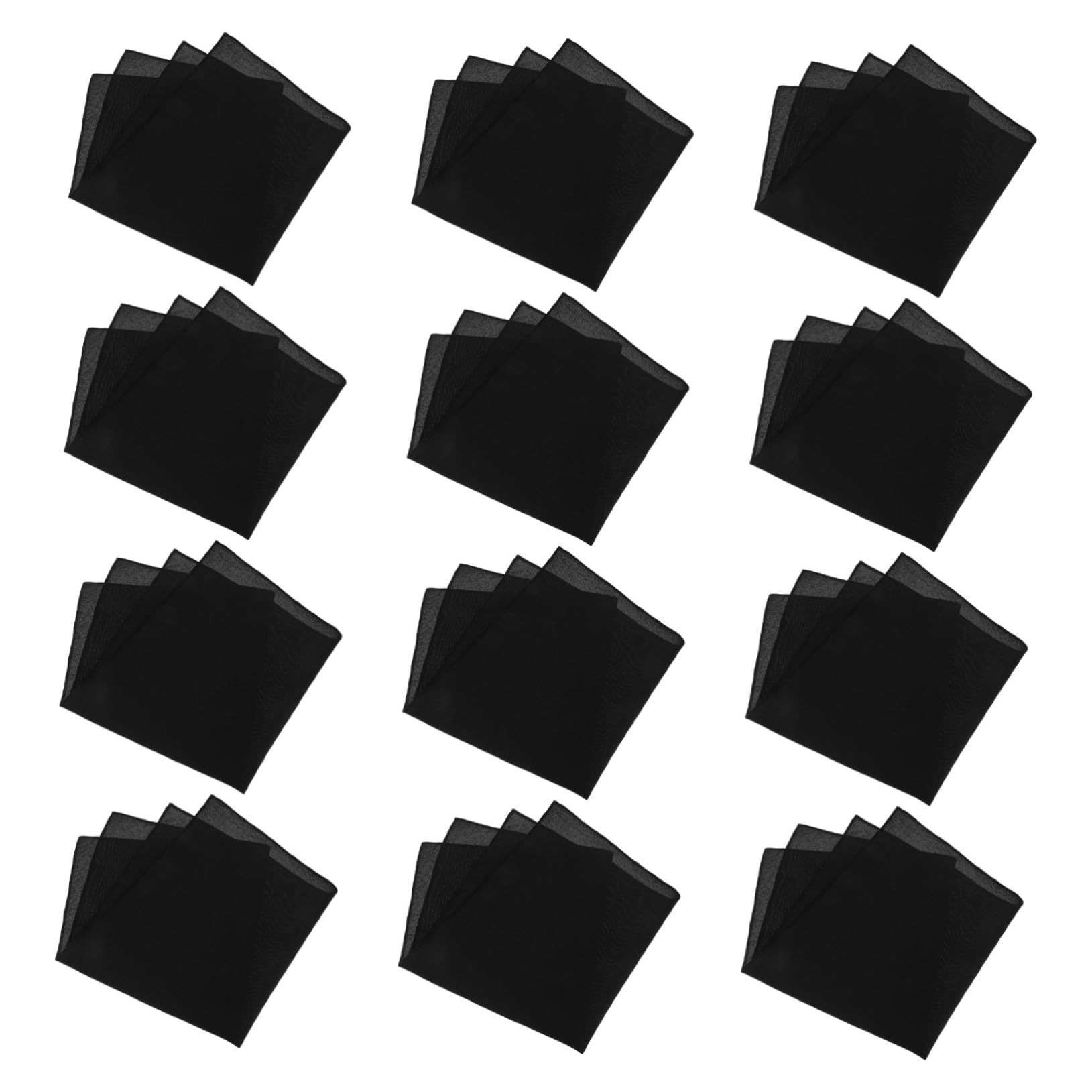 Servilletas de tela para bodas y banquetes SHINEOFI, lote de 12 piezas de poliéster lavable negro