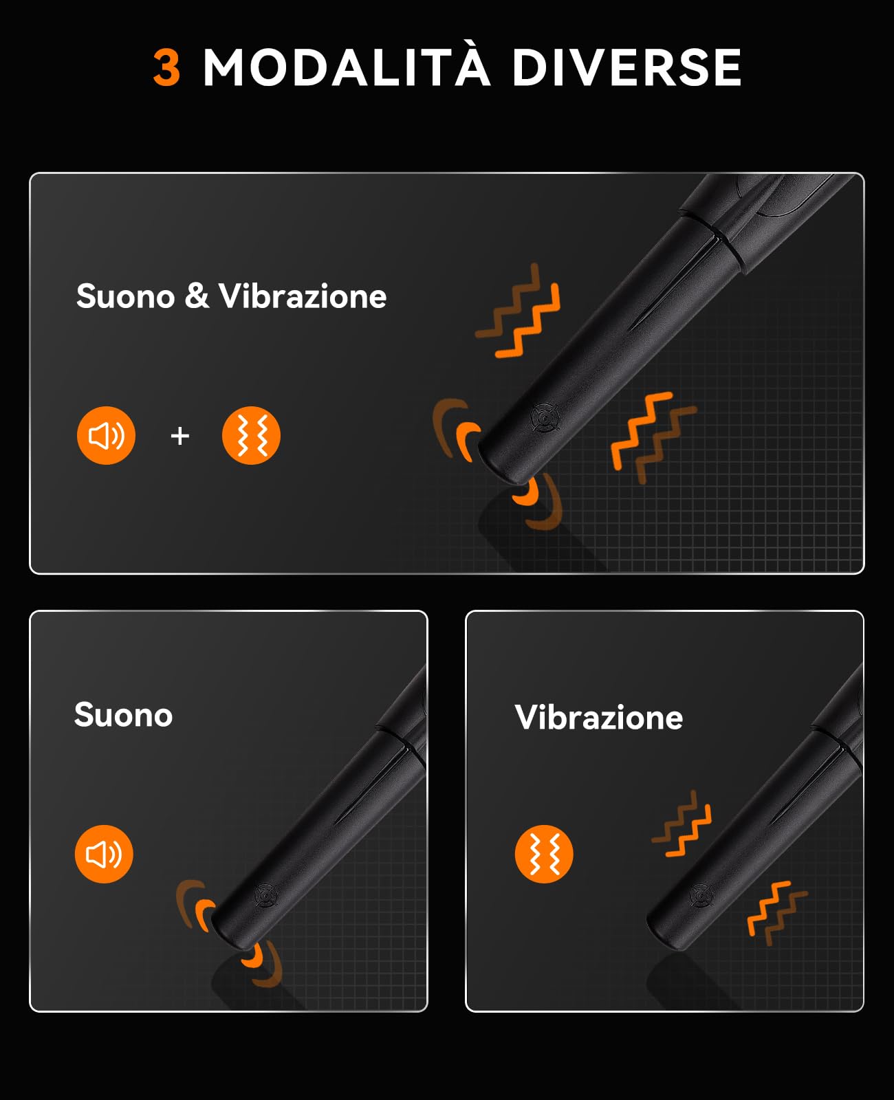 SUNPOW Pinpointer Metal Detector - Pinpointer Impermeabile Portatile a 360° con Luce LED e Batteria 9V per Caccia al Tesoro Oro, Suono e Vibrazione di Tre Modalità ad Alta Sensibilità- OTMD01