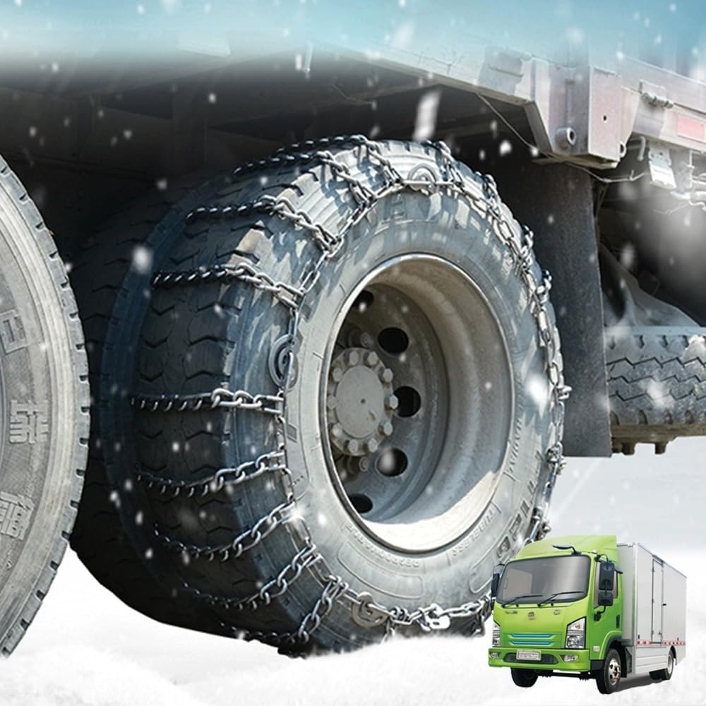 YAGOLD Snow Chains Tire Chains for Cars SUV Pickup Trucks Commercial Trucks- Quick Fit and Easy Installation,Reusable Universal Emergency Traction Snow Chains 2pcs 315/80R22.5 9mm 295/80R22.5