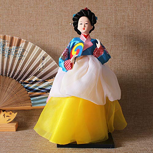 Amazon.co.jp: 12寸韓国人形宮廷仕女絹人形韓国版置物家庭料理焼肉店