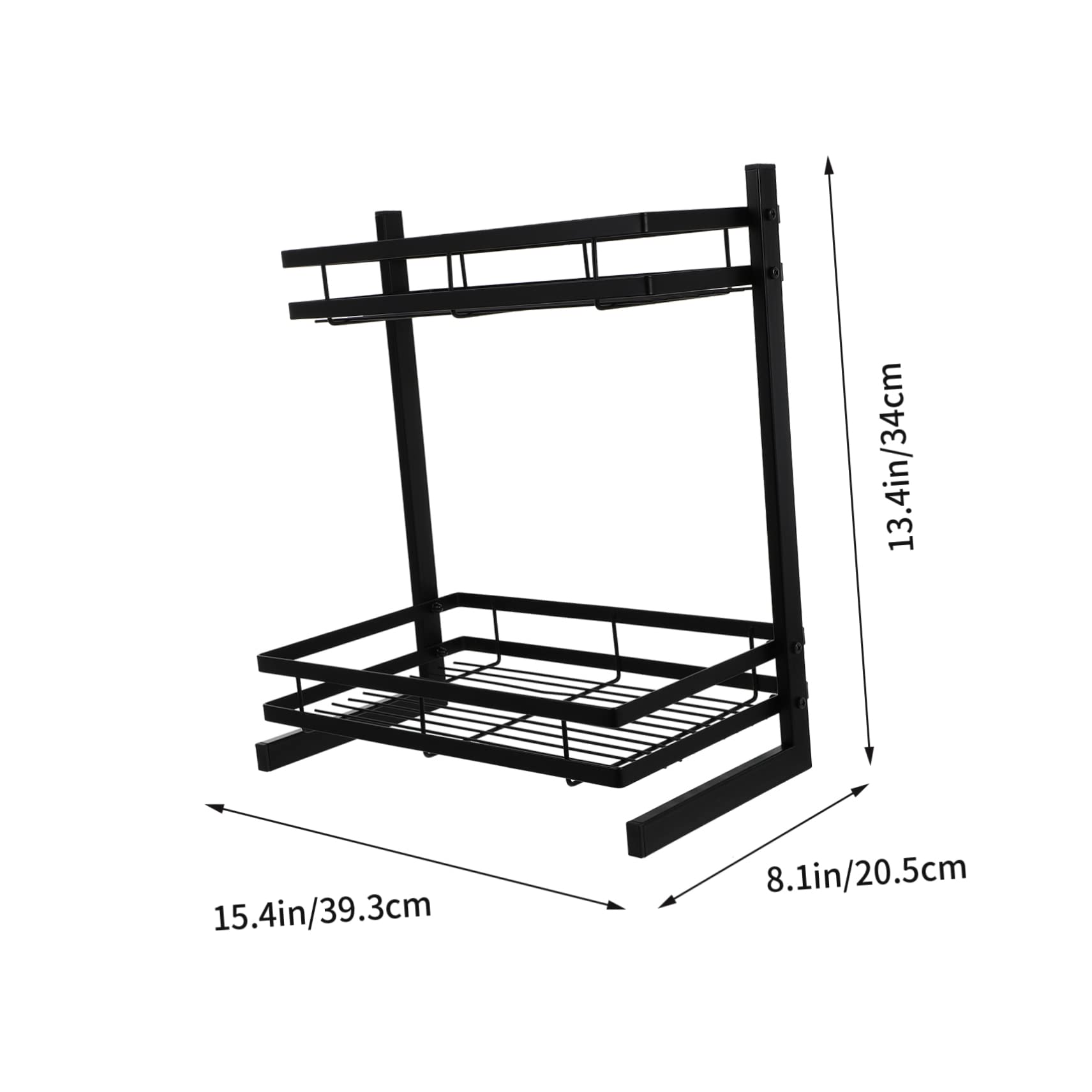 Alipis 1pezzi Mensola Portaoggetti in Ferro Doppio Porta Spezie Organizer Per Spezie Accessorio Da Cucina Forniture Da Cucina Per Aumentare Spazio Di Stoccaggio