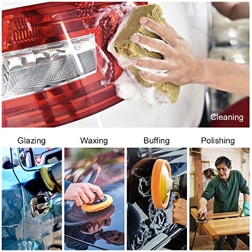 Kit de almofadas de polimento de 10 cm de espuma com almofada de espuma de waffle para polimento de