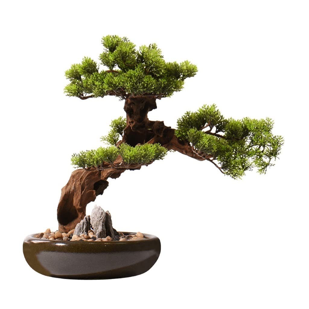 Artificial Bonsai Tree Artificial Bonsai Simulation Welcome Pine Fake Green Plants Learning Desktop Ornaments Zen Decor Interior Decoration Office