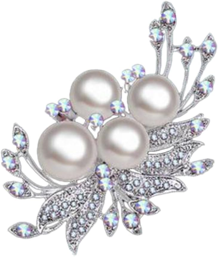 hosaire 1 x Mujer Broche Mode Narciso Forma de Flor con Perla Diseño Mujer Camisa Broches abrigo decoración broche joyas accesorios Brooch