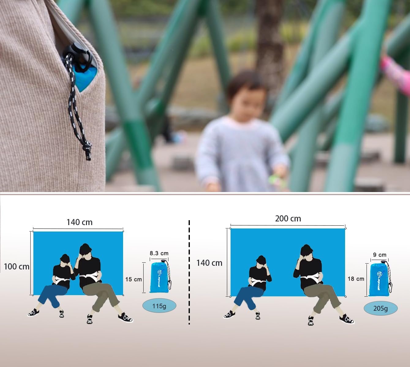 Legnowit Outdoor Pocket Blanket, 55