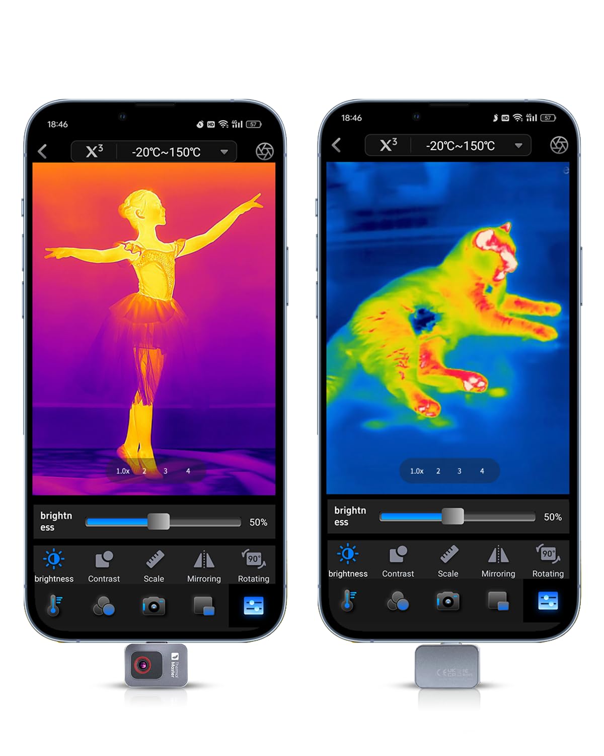Thermal Master P2 Thermal Camera for Android, Thermal Imager with 512 × 384 Super IR Resolution, 1.5℃ PCB Accuracy, -4℉ to 1112℉ Thermal Imaging Camera (P2 Android)