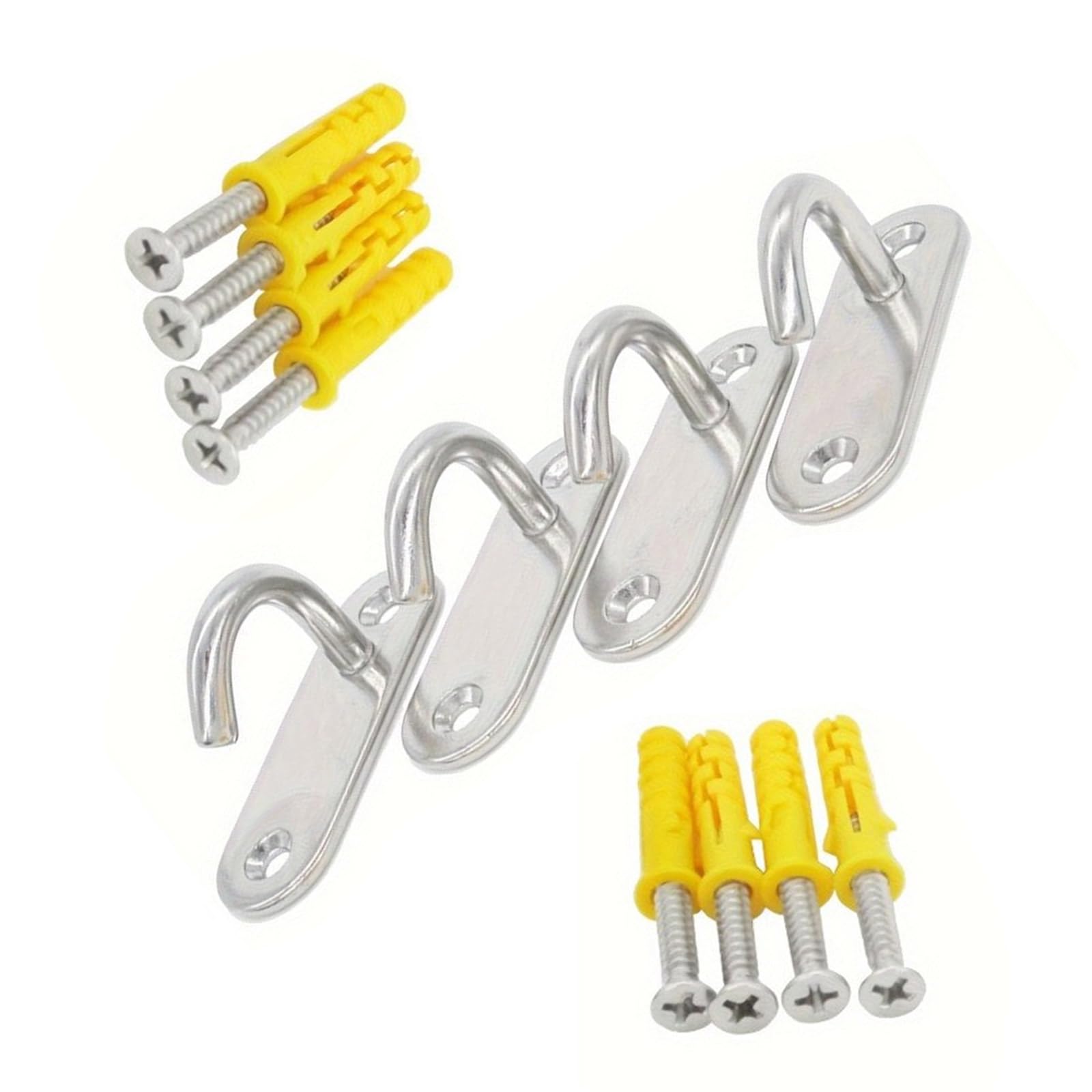 Stainless Metal Eye Plate Hook Secure Mounting Eye Plate Metal Hook Hardware Accessories for Hammocks & Marine Hardware Marine Grade Plates