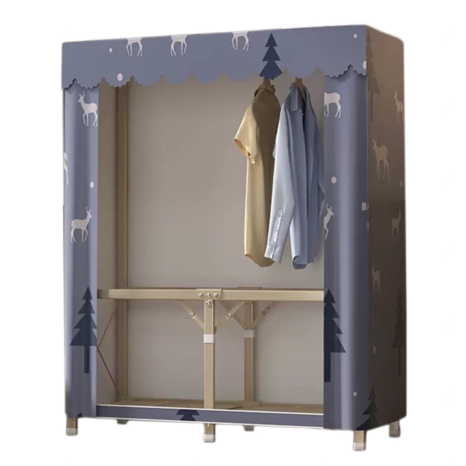 Placard pliable avec rail de suspension et fermeture éclair de rangement