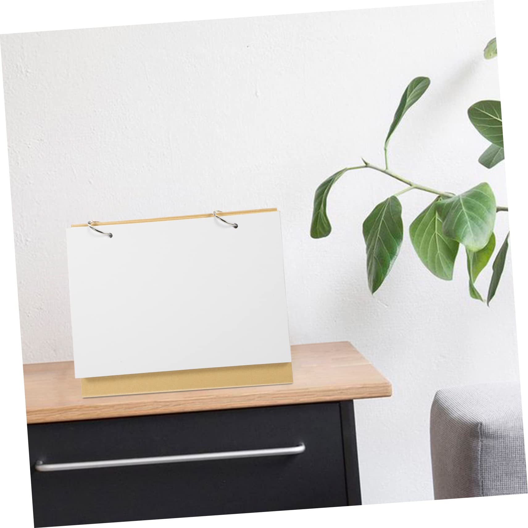 Lurrose 4stücke Handgefertigter Tischkalender Weißkarton Mit Kraftpapier-umschlag Leerer Kalender Für Büro Zuhause Und Schule Individuell Gestaltbar Praktische Desktop-dekoration