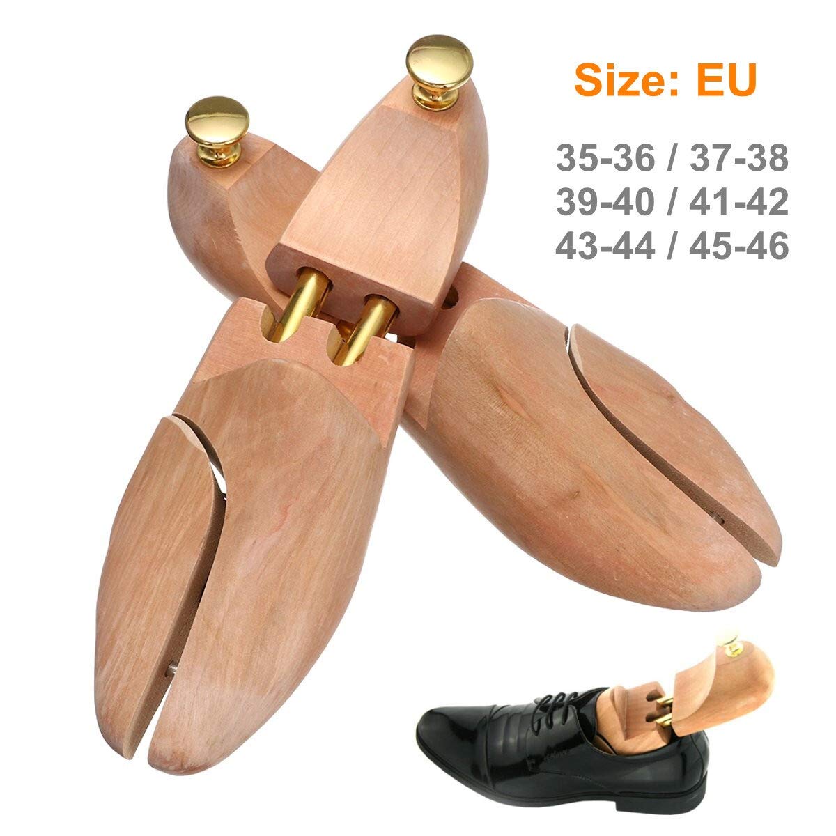 Horma para Ensanchar Zapatos Zapato de Madera Ajustable Árboles de 1 par de Zapatos de Madera Camilla de árbol Shaper Keeper Anti-Arruga 35-46/5-12/3-11.5 Hormas para Zapatos