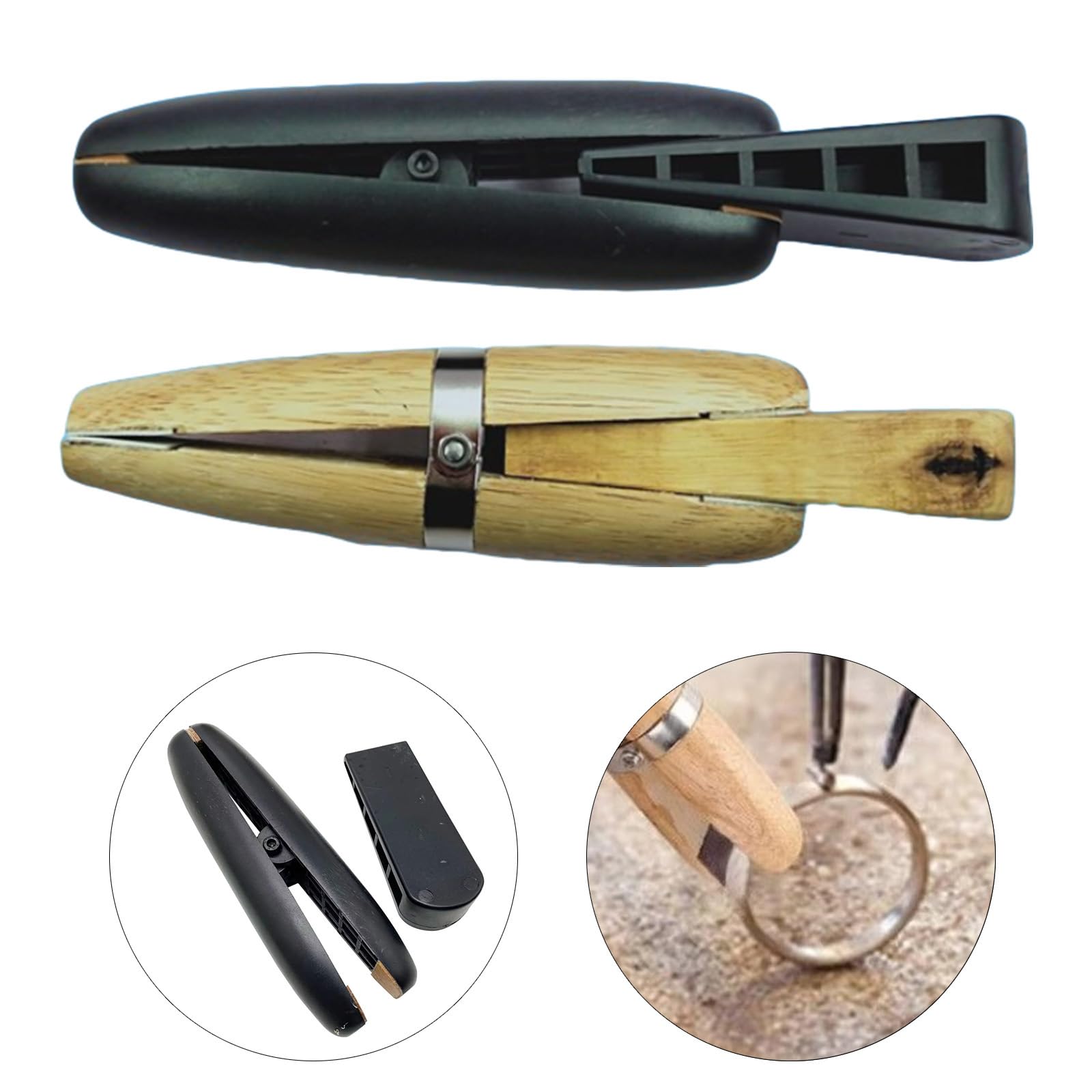 Pffiocix Sturdy Wood Rings Clamp Tool Accessory for Jewelers and Hobbyists for Holding Rings During Polishing