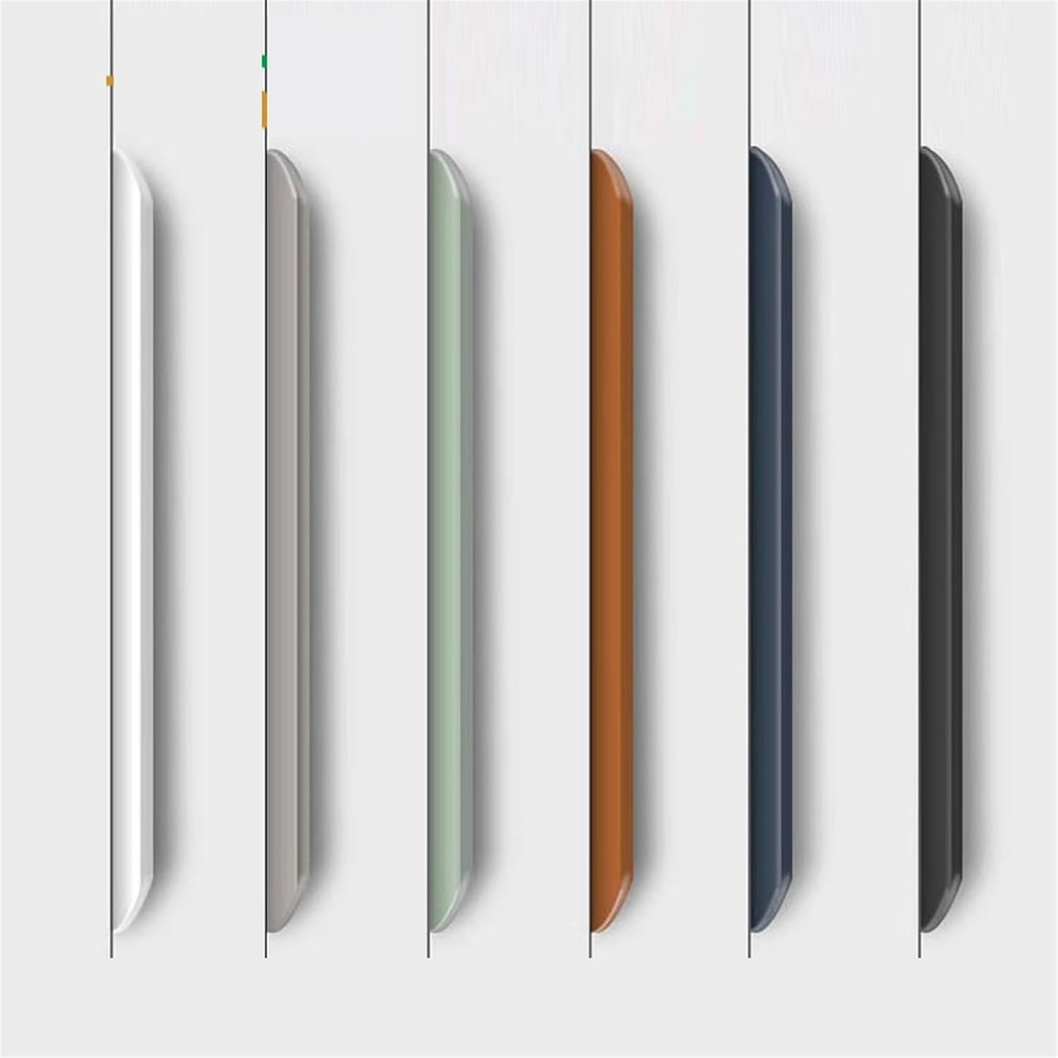 Hidden Handles Long Kitchen Cabinet Pulls Aluminum Alloy Black Drawer Knobs Furniture Handles Cupboard Pulls Wardrobe Pulls 1Pcs (Color : Green, Size : Length-500mm)