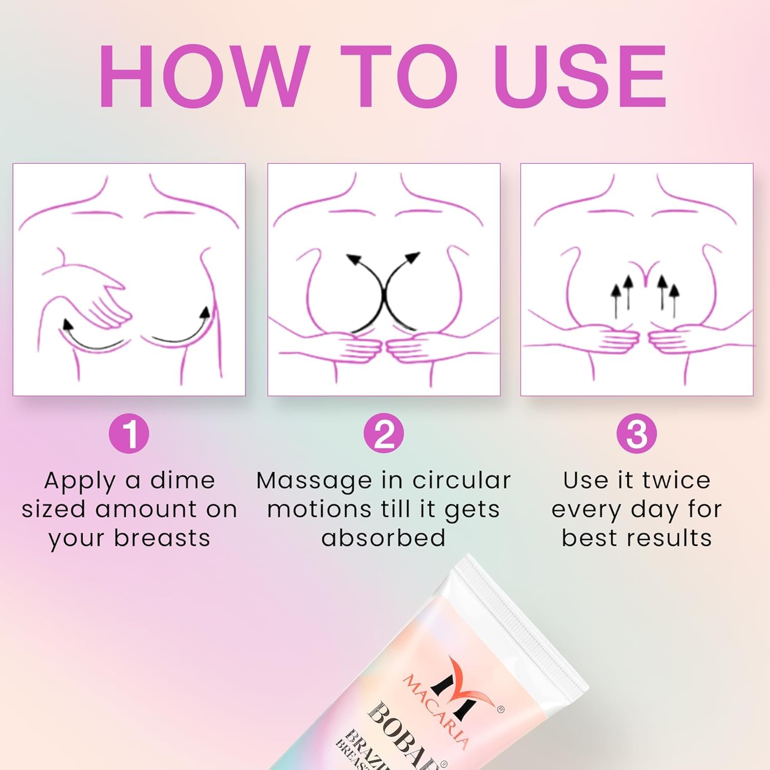 Bobae Brazilian Breast Lift Cream, Brazilian Breast Care Cream, Breast Grow Fast Cream, Strengthens Skin Elasticity & Firmness breast cream enlargement Grow Fast