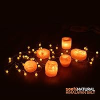 Vista 3 de Himalayan Glow Candelabro de sal rosa natural de 2 agujeros, tallado a mano, 100% pura sal de cristal del Himalaya, lámpara de vela Gran