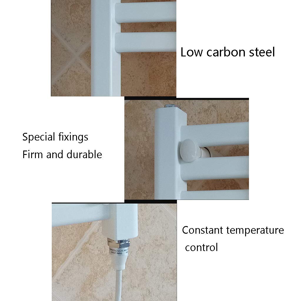 Toallero Calefactable Toallero Calefactable Eléctrico - Radiador de baño doméstico 40x50cm baño Cocina montado en la Pared 200w toallero (Black)