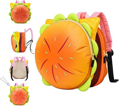 Cheeseburger Backpack,Hamburger Backpack,Burger Food Shaped Novelty Bag A