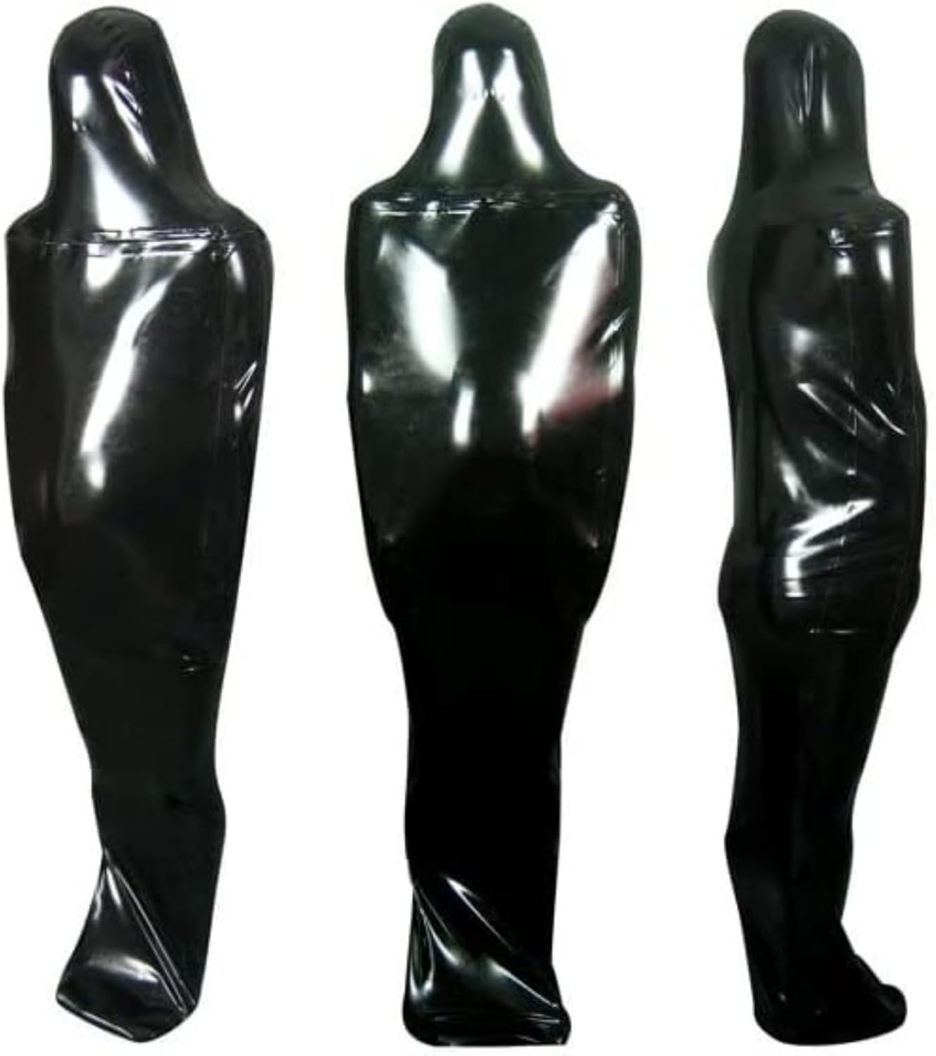 Black Sexy Full Body Latex Bodybag Rubber Sack Fullbody Front Zipper Entry