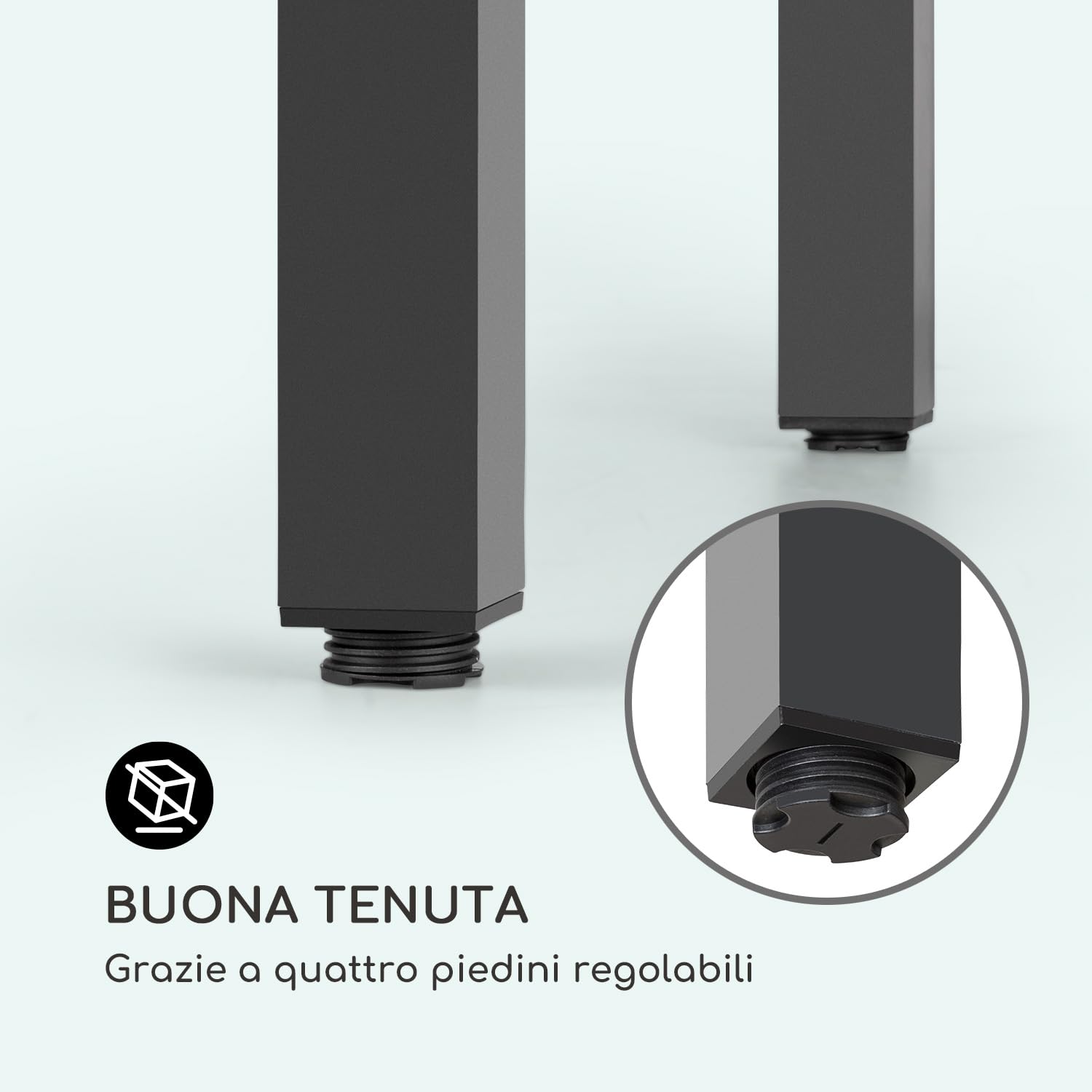 blumfeldt Menorca Expand - Tavolo da giardino, allungabile, alluminio/plastica imitazione legno, verniciato a polvere, gambe regolabili, superficie del tavolo max. 213 x 95 cm, chiaro/teak