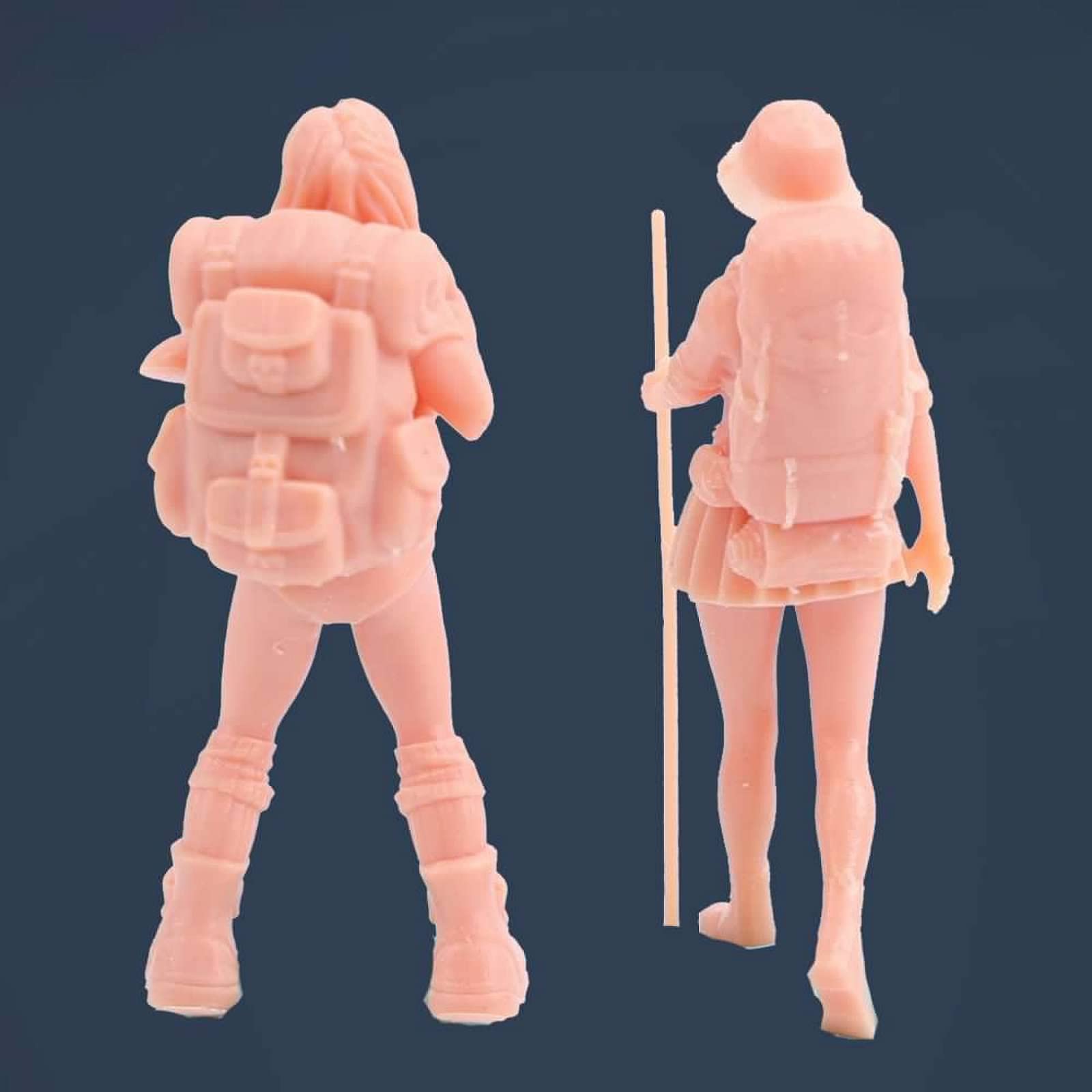 Amazon.co.jp: ZEDACAKAI (3個) 1/43 フィギュア 山に登る旅少女モデル 