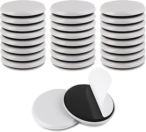 24 deslizadores de muebles autoadhesivos de 2 pulgadas, deslizadores redondos para muebles pequeños para alfombras, deslizadores móviles de muebles