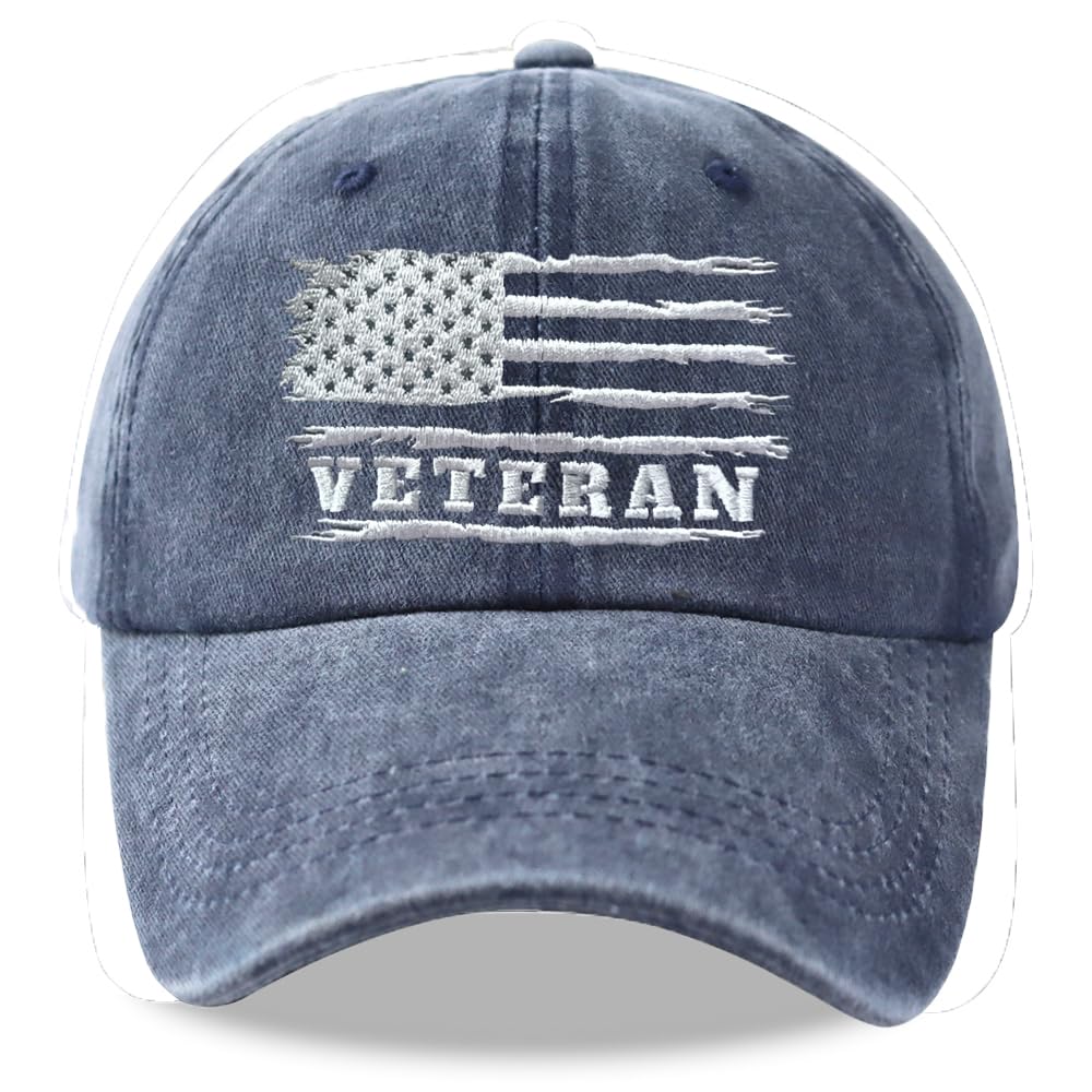 Tacoesha USA Flag Veteran Hats for Men Women Funny Adjustable Embroidered Cotton American Army Military Baseball Cap