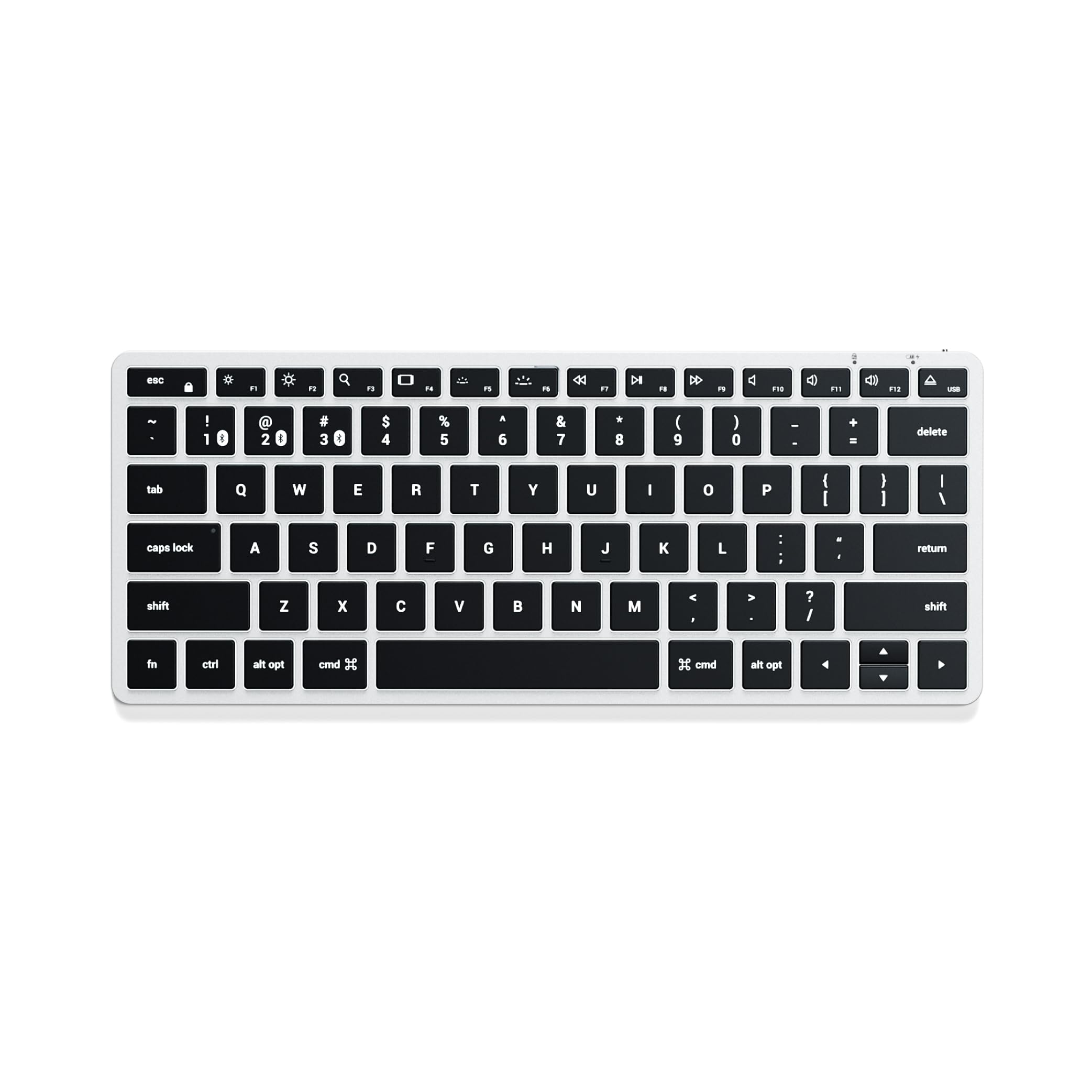 Satechi Slim X1 Bluetooth Backlit Keyboard Multi-Pair (Silver) (1 Zone) (Compatible with iMac, MacBook, iPad and More 2012 and Later Mac Devices)