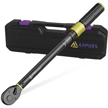 ANPUDS Torque Wrench 1/2 Inch 20-220 Nm Click Torque Wrench Car for Tyre Change & Tightening Wheel Nuts Precise  3% Error Accuracy 72 Teeth Ratchet Car Tool