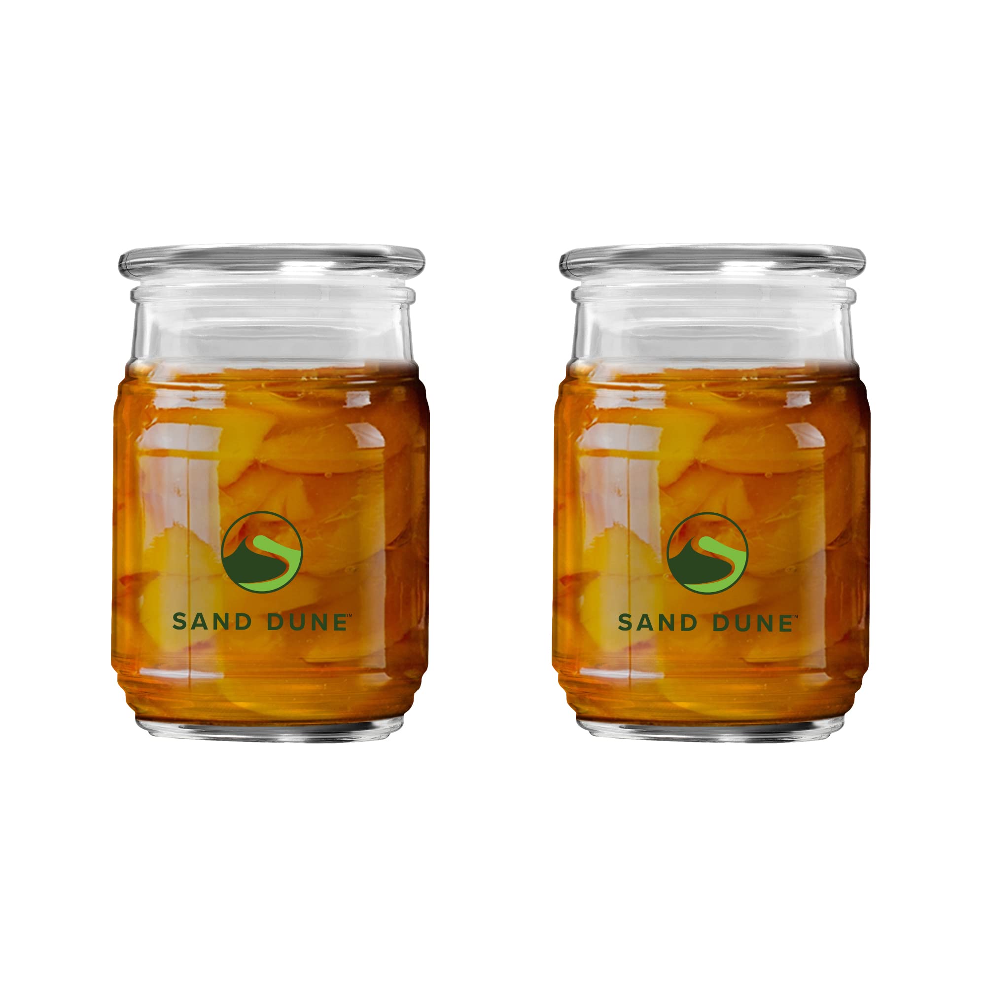 SAND DUNE Set of 2, 500 ml Each Storage Glass Jar, Transparent | BPA Free | Storage Jar Containers for Kitchen Pantry for Cookies, Dry Fruits, Aachar Barni, Masala, Spices, cereal, and flour