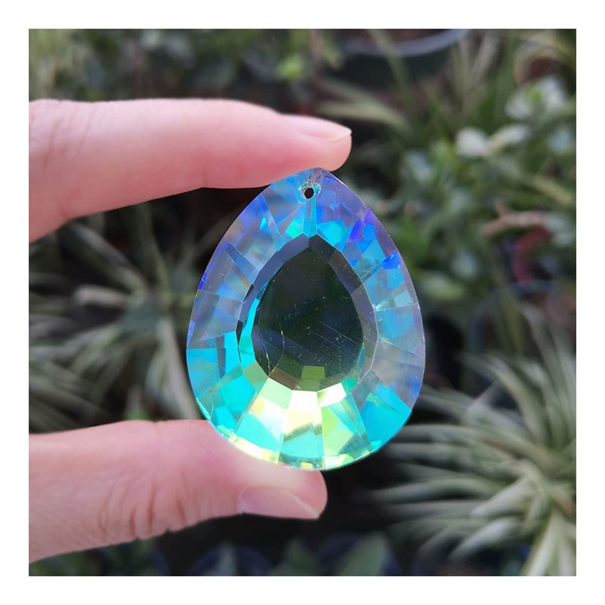 YUZGUHEY 5pcs AB Color Hanging Pendant Crystal Prism Chandelier Parts Decoration Crystals Lighting Lamp Replacement
