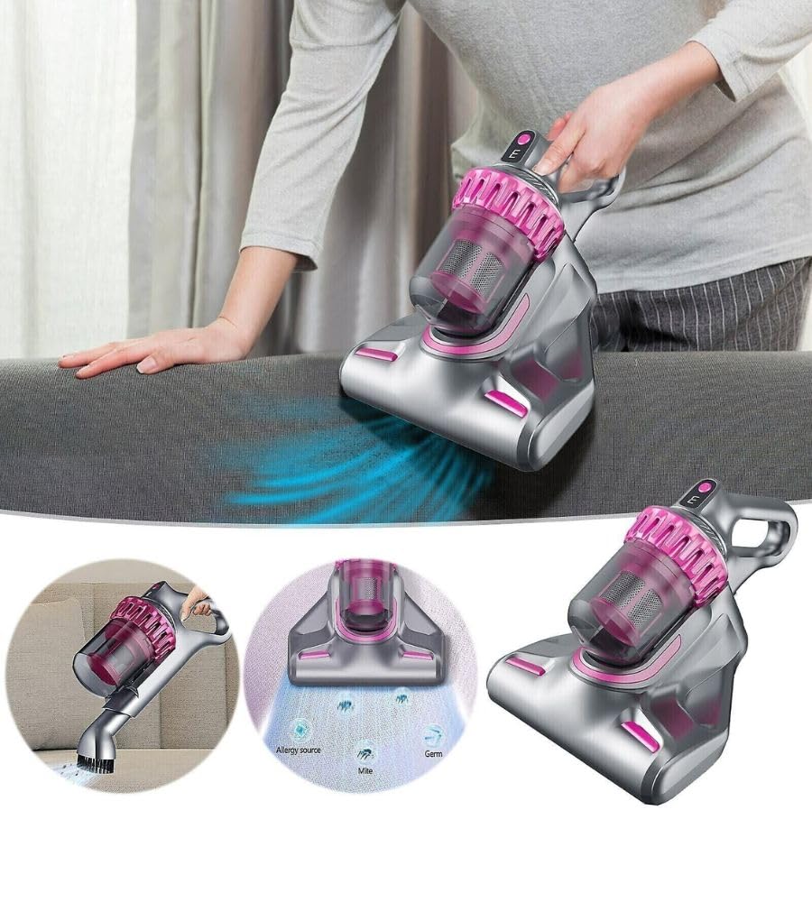 Generico Aspirapolvere Senza Fili 4 in 1 Scopa Elettrica 120 W Senza Sacco Ricaricabile Luce UV Antiacaro Pulizia Casa Auto Tende Divano con Accessori