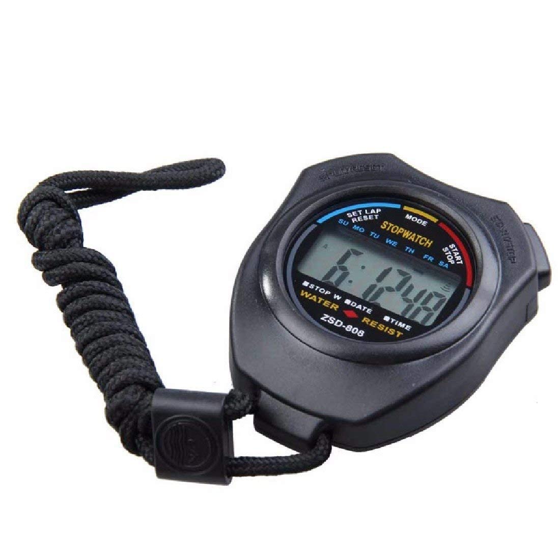 2016 New Sports Stopwatch Professional Digital LCD Sports Stopwatch Chronograph Counter Timer with Strap-image-10