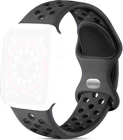 Pingin Straps for Fireboltt Ring BSW005 Watch Band with Butterfly Lock n Loop Hook (1BLACK-Black)