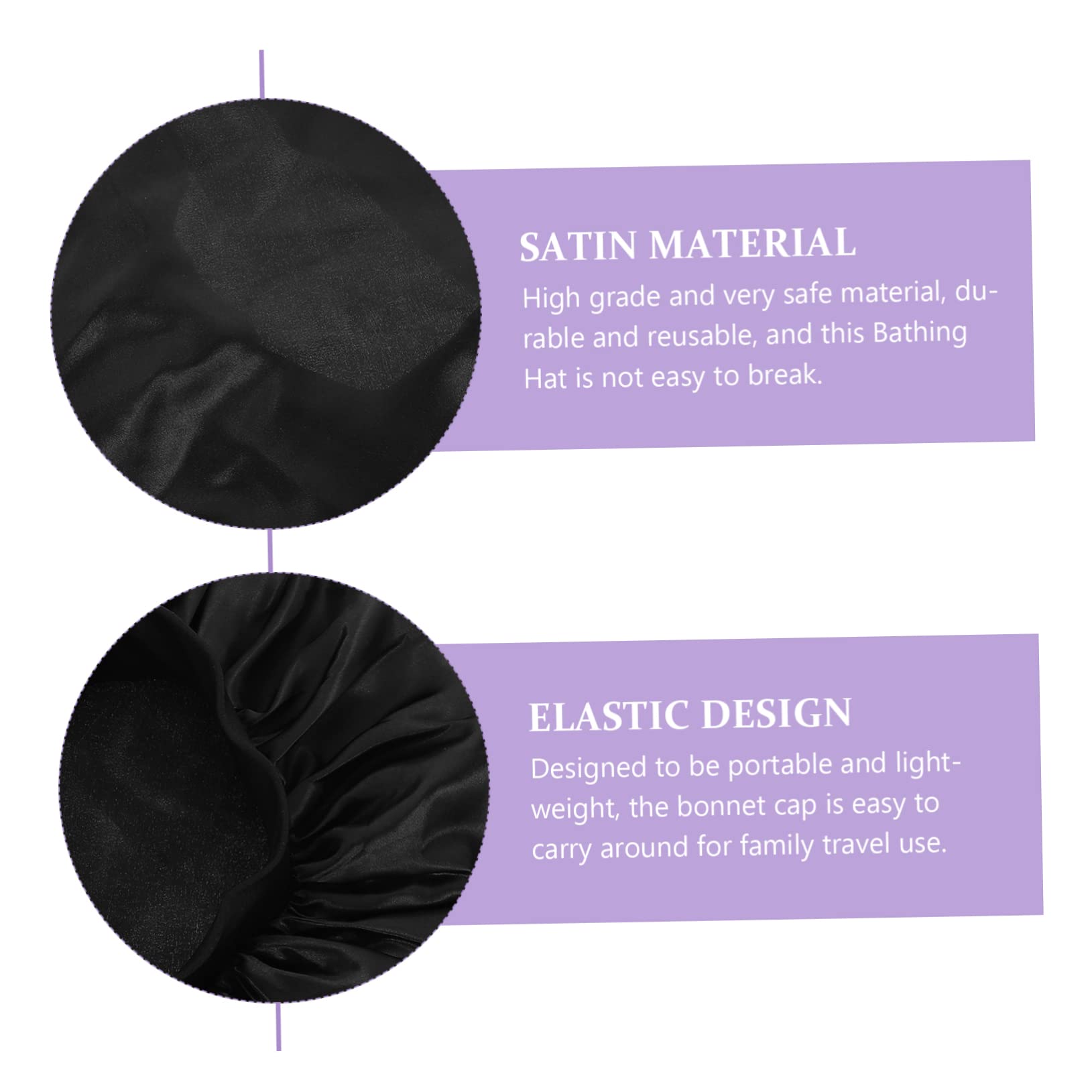 DOITOOL 4stücke Bowknot Satin Duschhaube Für Locken Wiederverwendbare Elastische Badekappe Mit Breitem Band Für Schlaf Dusche Und Haarpflege Für Damen Und Reisen