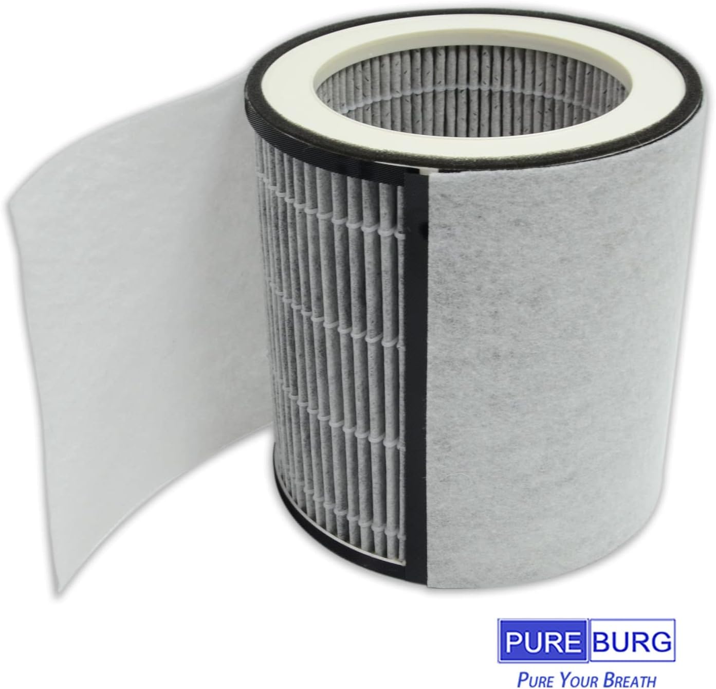 PUREBURG Replacement HEPA Filter Compatible with Miko Ibuki L Air purifier MA-03 MA-03CW, Part MAF-03, 3-Stage Filtration Pre-filter Air Clean Dust VOCs Odor - Image 2