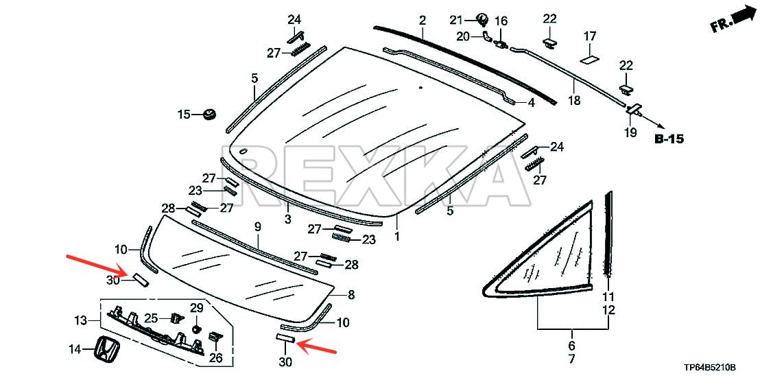 フォックス　1154860 91568-TR0-003 Genuine Acura Part