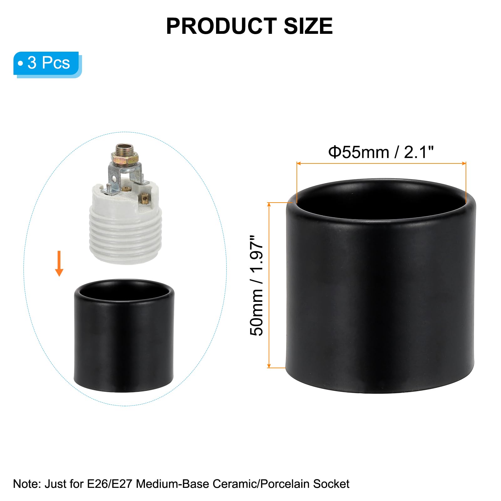 PATIKIL Light Socket Shade Ring - Image 2