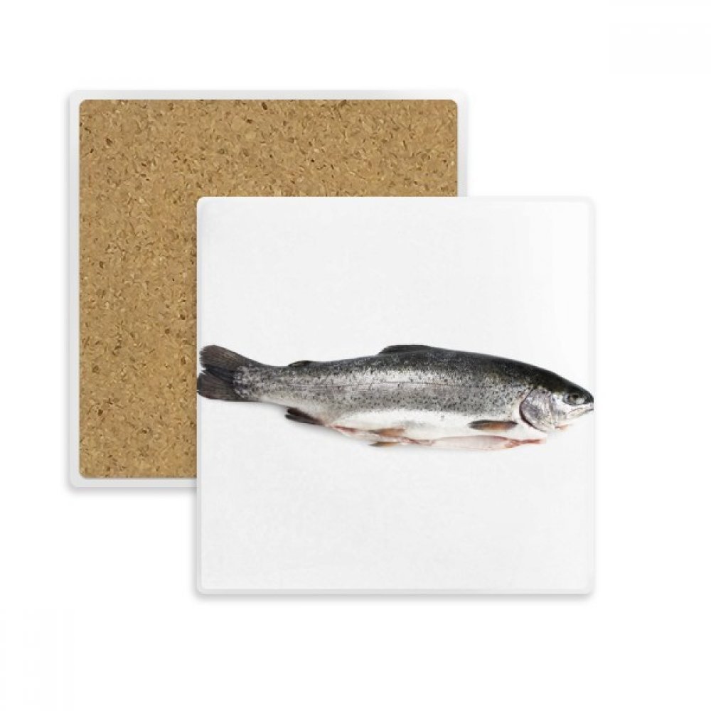 Coaster pierre absorbante Ocean Poisson Gris au design soigné pour vos tasses