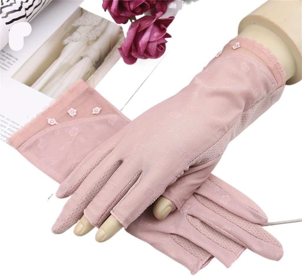 Driving Gloves Half Finger Ladies Thin Section Fingerless Short Section Ice Silk Spring And