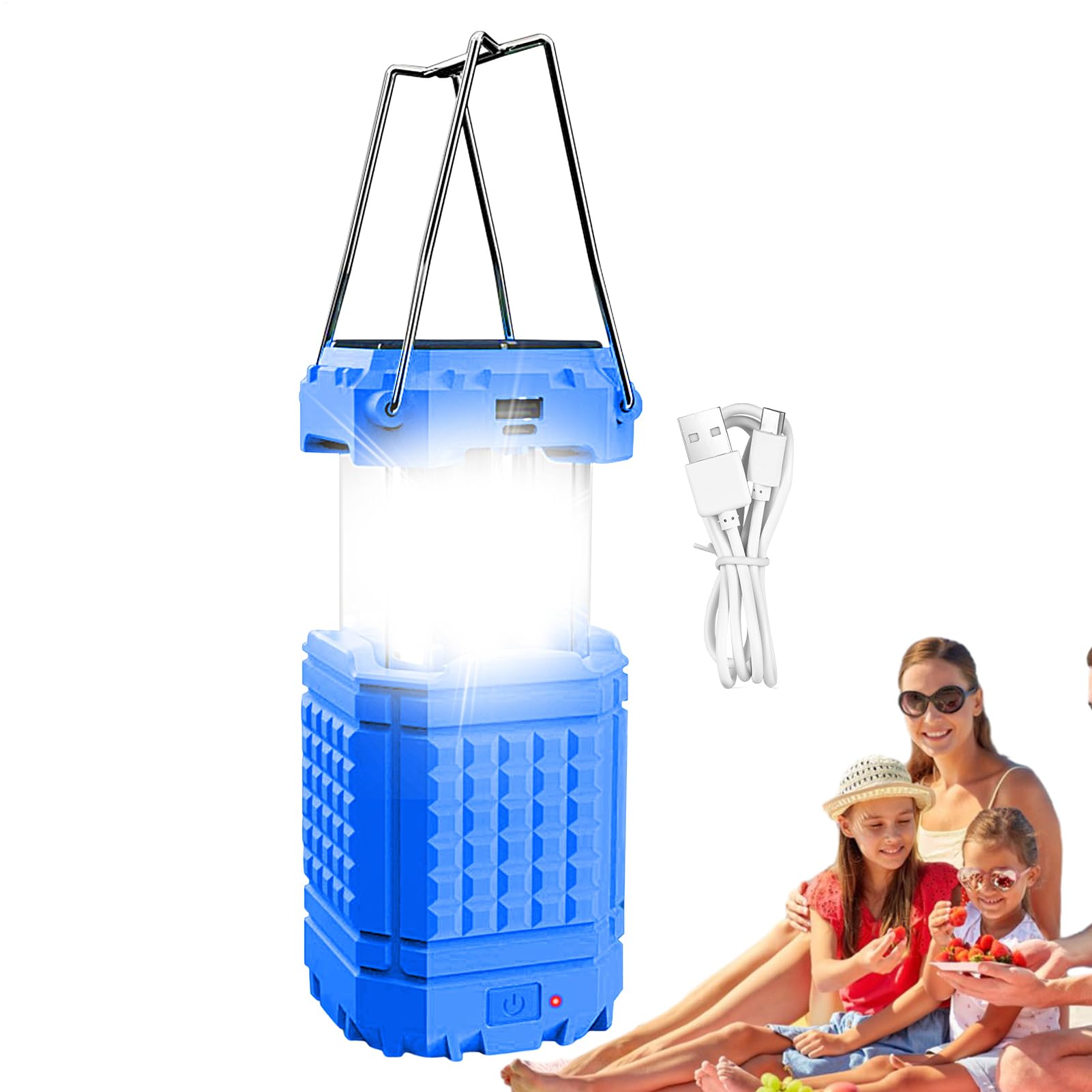 Luce da Campeggio USB Appendi bile con manovella | Luce LED Ricaricabile USB da Esterno Per barbecue riparazione auto escursionismo pesca arrampicata giardino patio