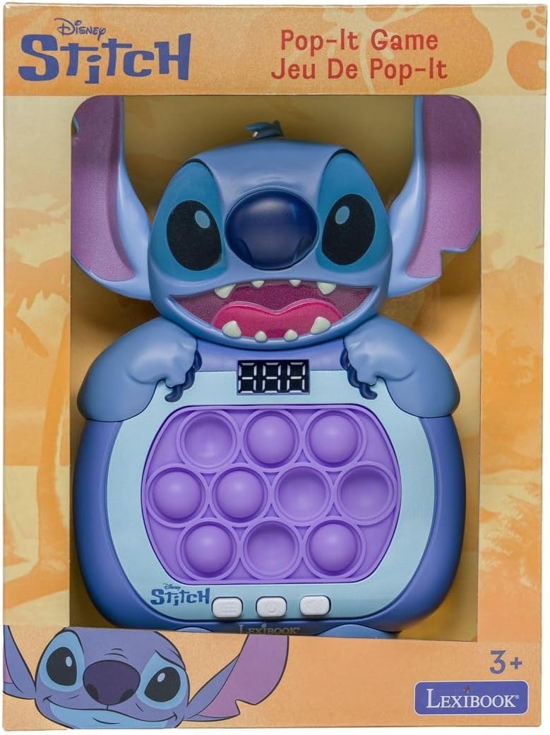 Lexibook, Disney Stitch, Stitch Fast Push Game, Blue, JG500D