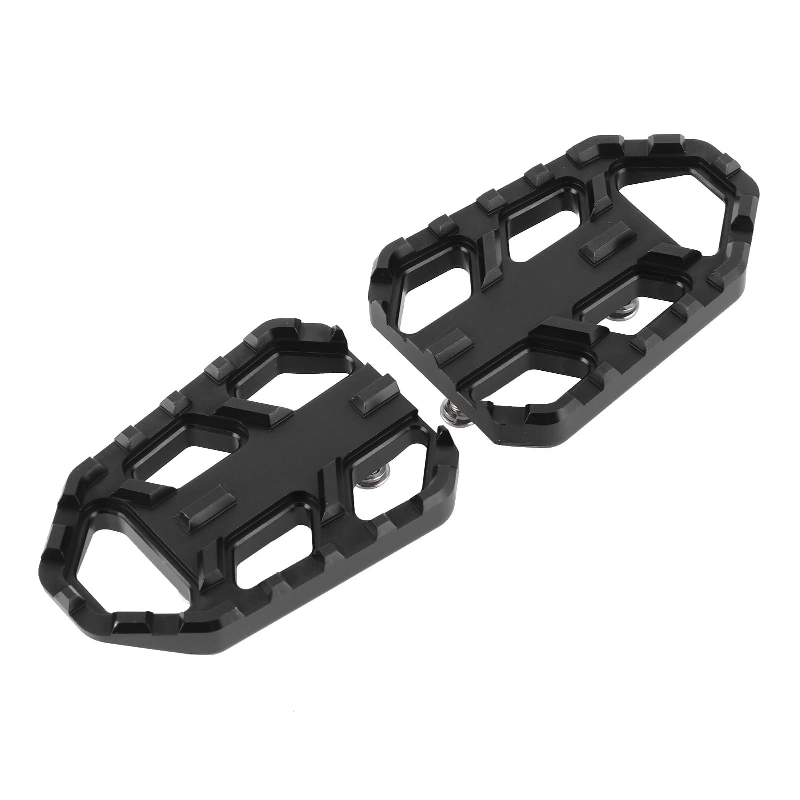 Pedales de moto CNC aleación de aluminio anodizado reposapiés anchos para mayor comodidad en DL650 DL1000 VSTROM 650XT 1000XT color negro tamaño 85x60x15mm par