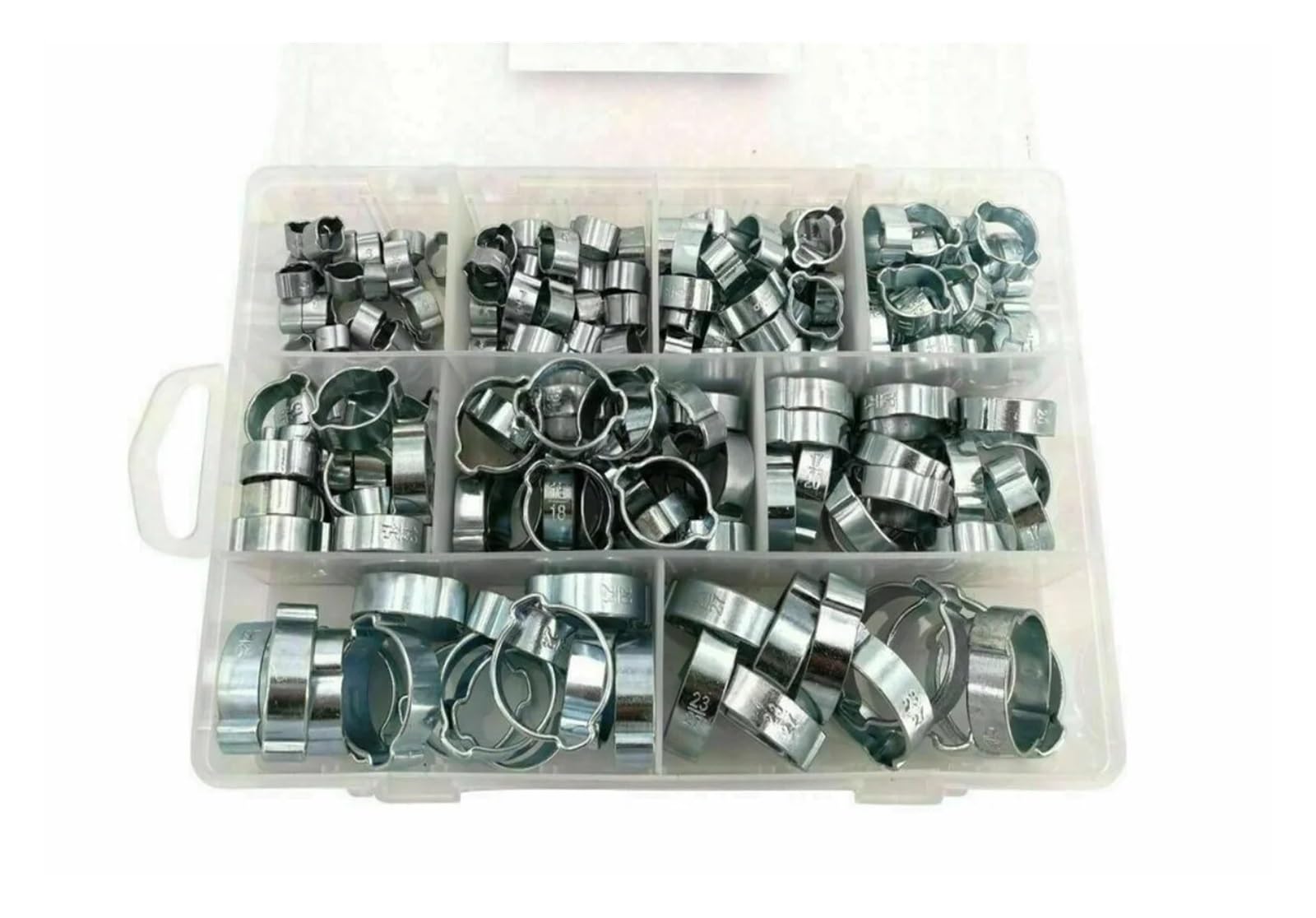 175 Pz 7-27mm Fascetta stringitubo Doppie orecchie Morsetto A vite senza fine Tubo dell'acqua del carburante Morsetti for tubi Clip Tubo flessibile del carburante Morsetti Kit