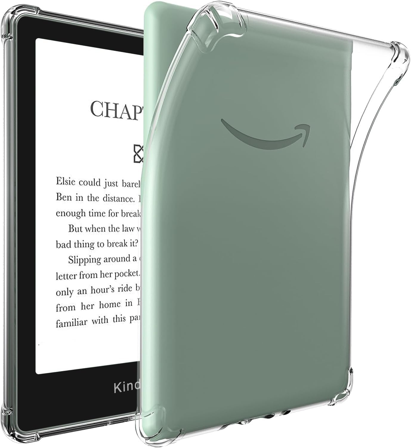 Clear Case for 6.8″ Kindle Paperwhite (11th Generation-2021) and Kindle Paperwhite Signature Edition, Thin Slim Lightweight Scratch Proof Silicone Rubber TPU Back Cover – Transparent