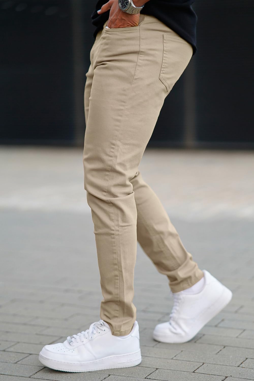 GINGTTO Men's Ripped Jeans Slim Fit Skinny Stretch Jeans Pants - Image 2