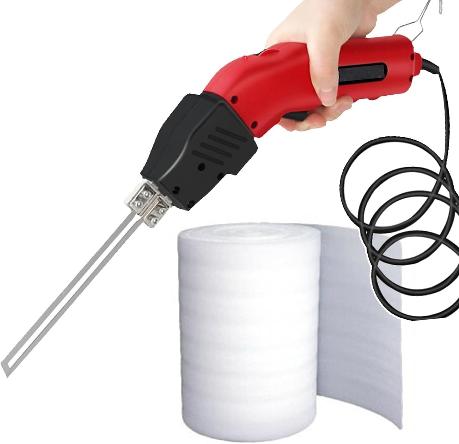 Air Cooled Hot Foam Cutter, 200W/250W Foam Cutter, Electric Hot Foam Cutter, Foam Cutting Tool with 2 Blades, 10ft Power Cord for Easy Movement(Ks250,220V)