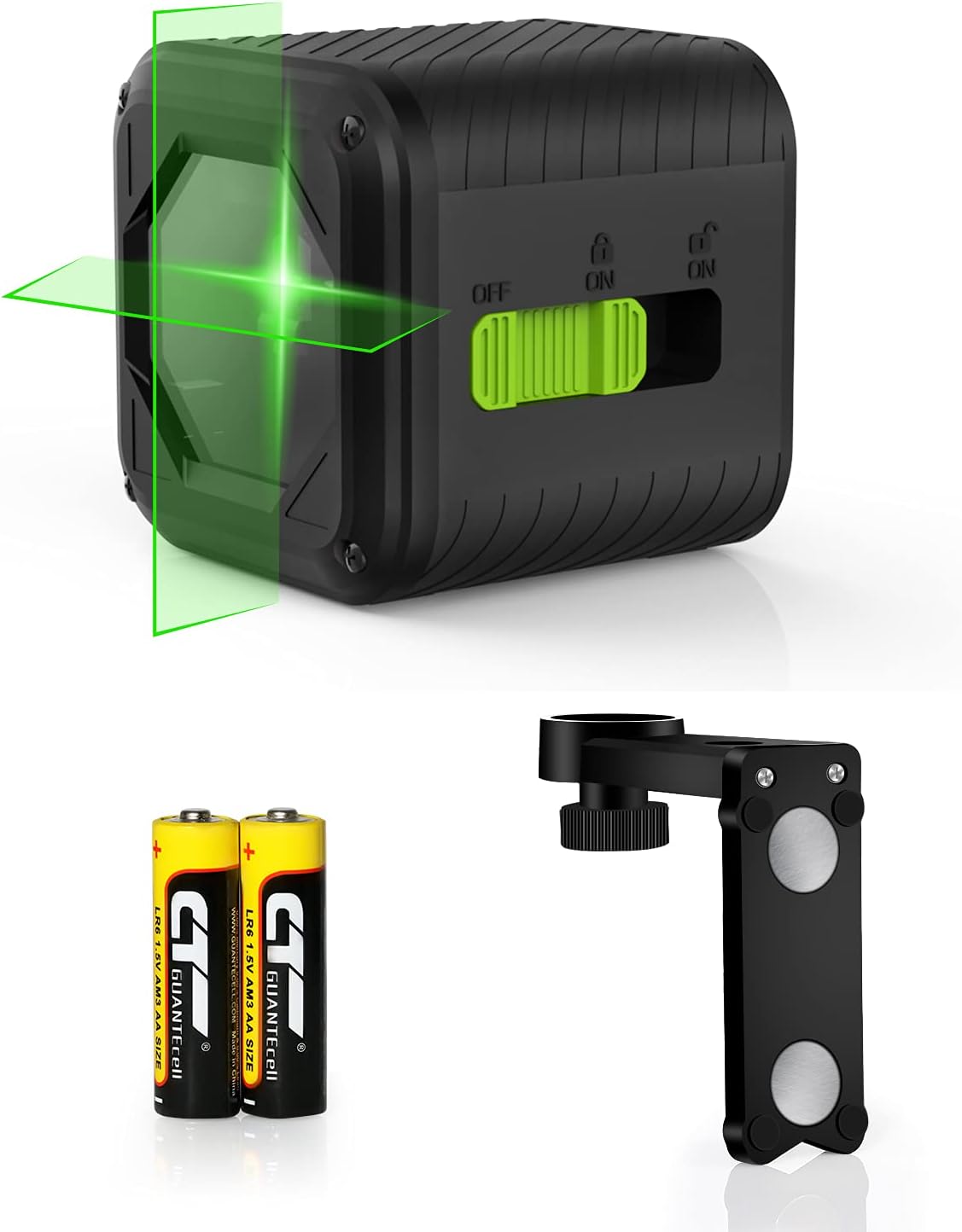 Green beam Laser Level, Cross Line Laser with Magnetic Bracket, Self-Leveling Vertical and Horizontal Line, Rotatable 360 Degree, NOT recommended for outdoor use(MD02GS PLUS-Green)