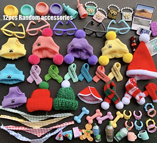 lovelypet lps Accessories (12pcs), lps Accessories Knit Cap Scraf Bandanas Glasses Collars Drinks fit lps Dog and Cat Kids Gift